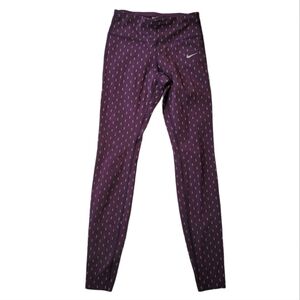 Nike Dri-Fit Leggings Size X Small Purple Back zip pocket
